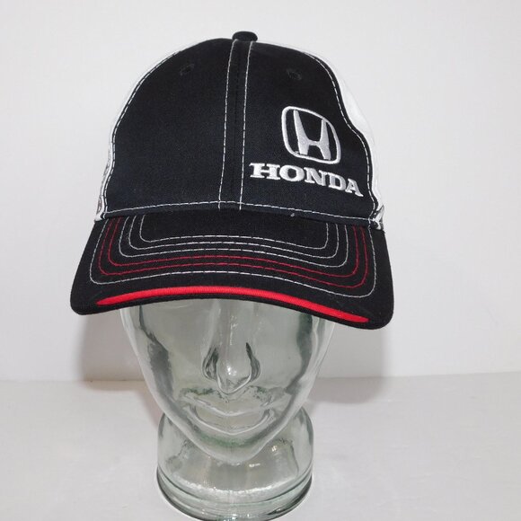 HONDA RPM X1000 Full Fit OS Adjustable Hat Cap Black White - Picture 1 of 11